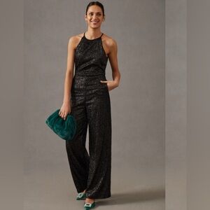 Maeve by Anthropologie Sequin Disco Jumpsuit